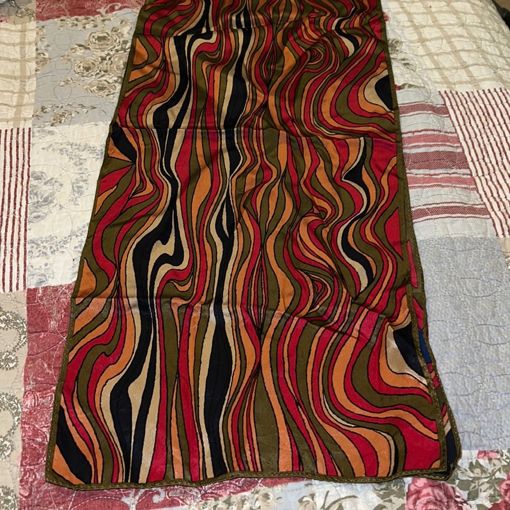Charter Club 100% Silk oblong scarf 26” x 11”
